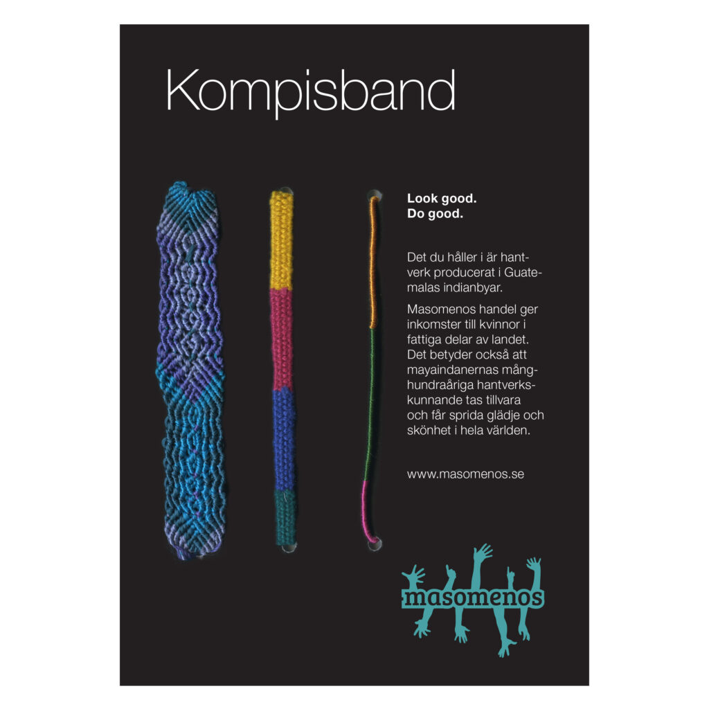 3 st olika kompisband från Guatemala MoM-Komp3