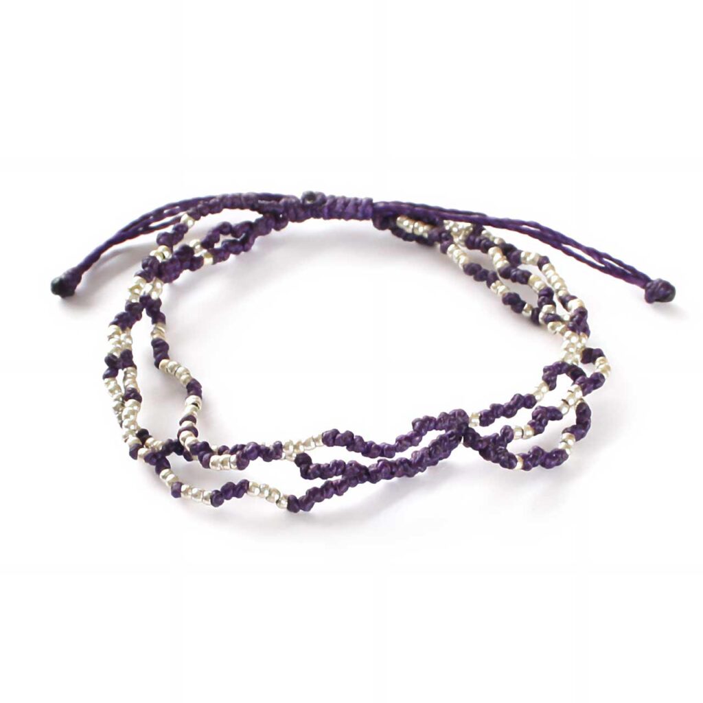 Planets Saturn Bracelet WA0386, lila armband