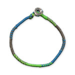 armband; fairtrade; Wakami; Guatemala; blått; grönt; brunt; silver; garn; polyester; konsthantverk; mode; modesmycken; smycken; design