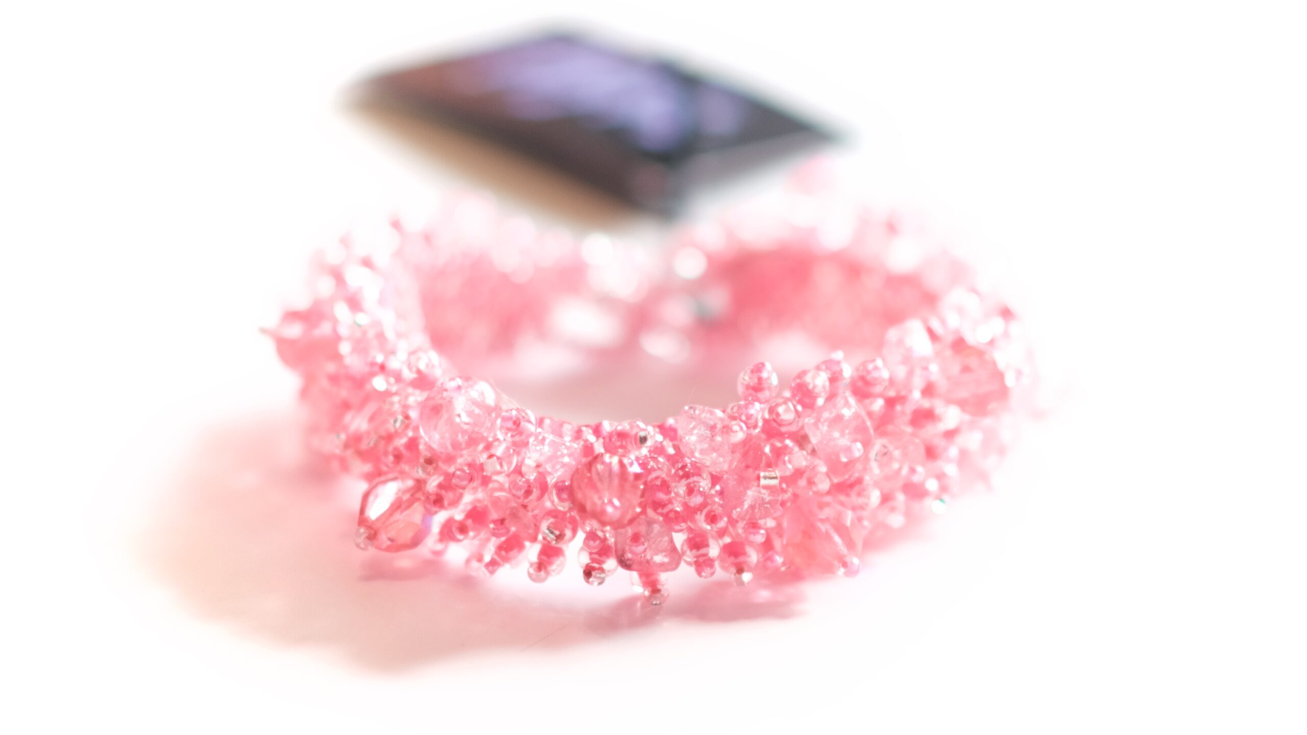 Volcán rosa armband 3 armband, Guate!Guate, pärlor, rosa, skär, smycke, Volcán