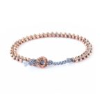 Wakami Life is What You Make of It - Single Beaded Bracelet - Light Blue/Copper WA0515-16, koppar, armband, ljusblått