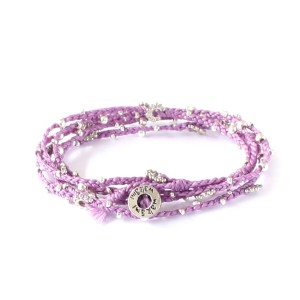 armband, Color of the Year 2014, double wrap, Fair Trade, Guatemala, halsband, handtillverkat, Life Is What You Make of It, lila, Pantone, radiant orchid, silver
