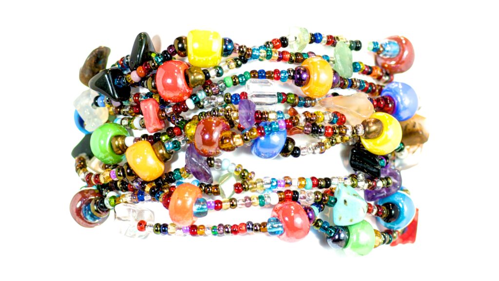 armband, Erupción 12, Guate!Guate, Guatemala, hantverk, Masomenos, multicolour, regnbåge, smycke