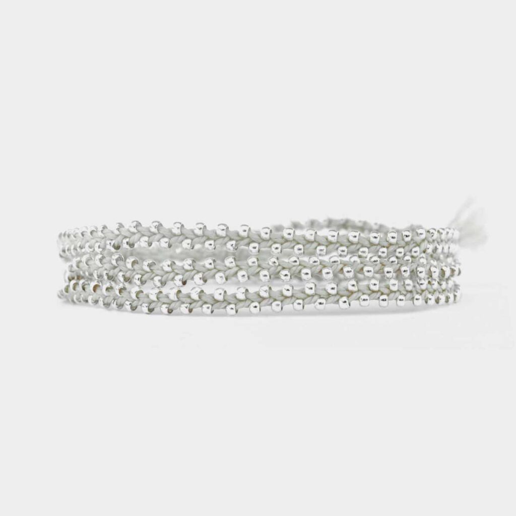 armband, Fair Trade, grå, halsband, Life Is What You Make of It, silver, wrap