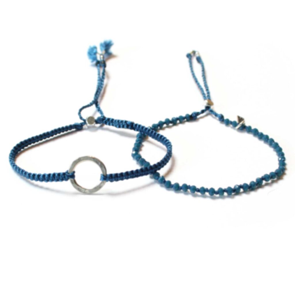 Armband i blått och silver: Inner Health från Wakami