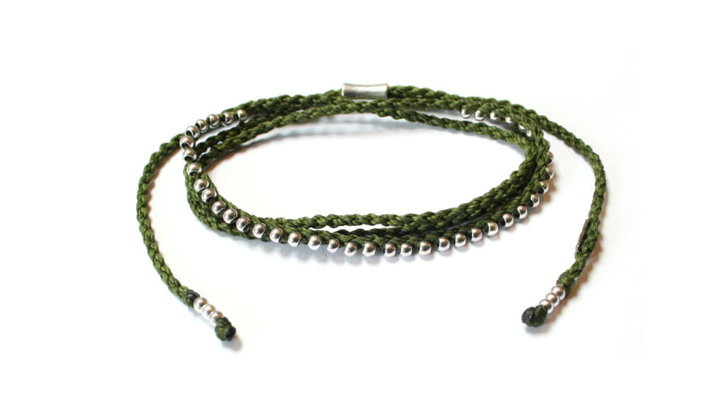 Wakami WA0586-03 Life Is What You Make of It grönt choker-halsband