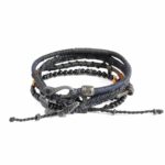 Svart maskulint Wakami-armband: Earth Bracelet