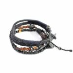 Svart maskulint Wakami-armband: Earth Bracelet