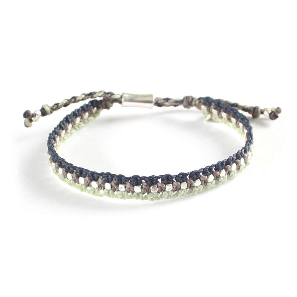 armband, blå, Complements, grå, grön, Guatemala, konsthantverk, marinblå, silver, Titanium, Wakami, Woodsy