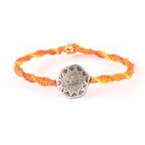 armband, Fair Trade, Guatemala, konsthantverk, metall, orange, Planets, smycke, sol, Wakami