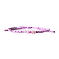 Work It Out: María Pacheco 12 Lila armband med rosa stenar